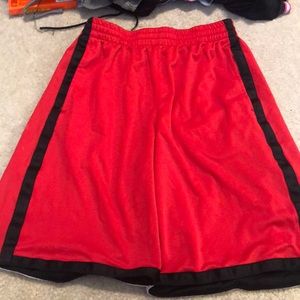 Reversible black & red shorts